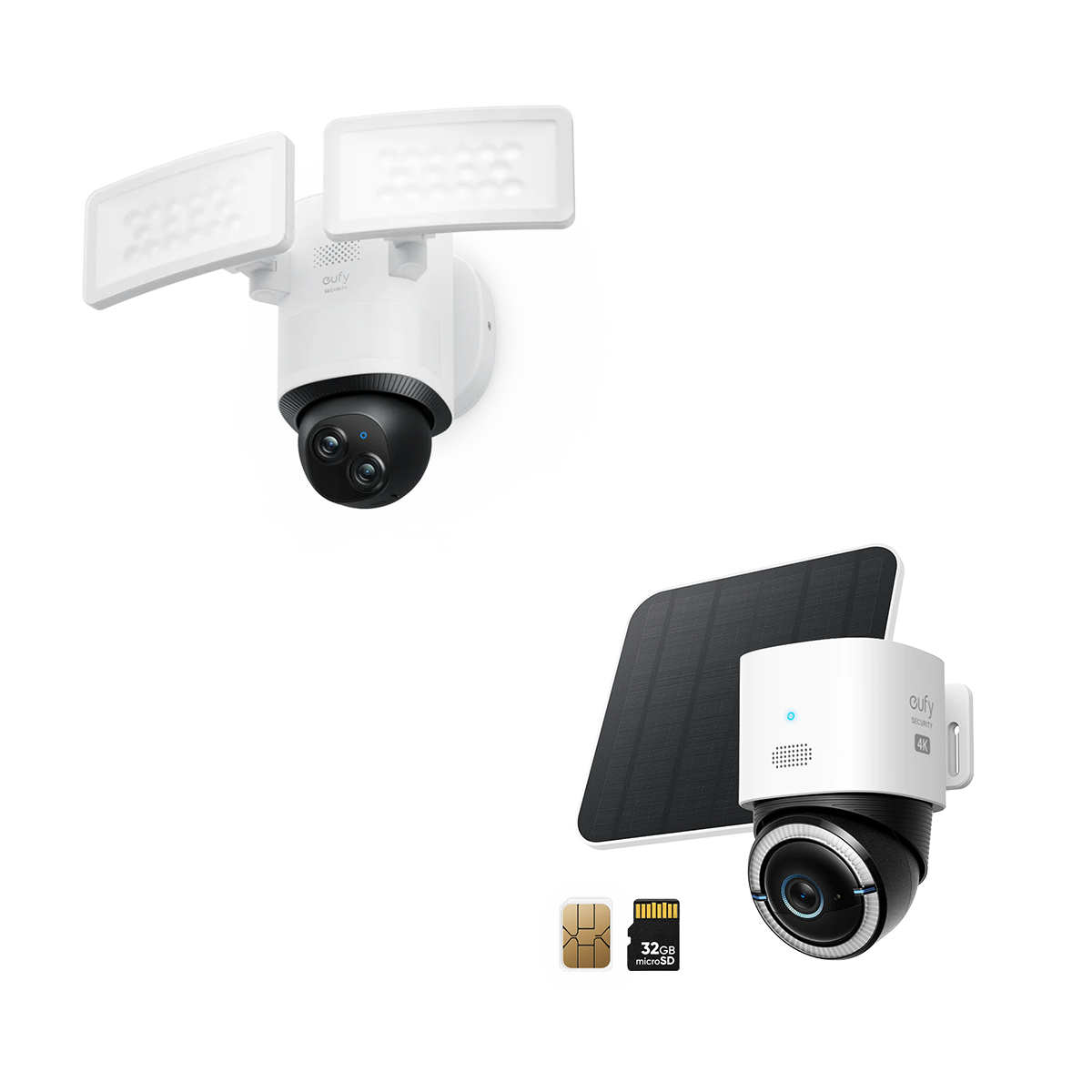 

eufy 4G LTE Cam S330 + Floodlight Camera E340 white