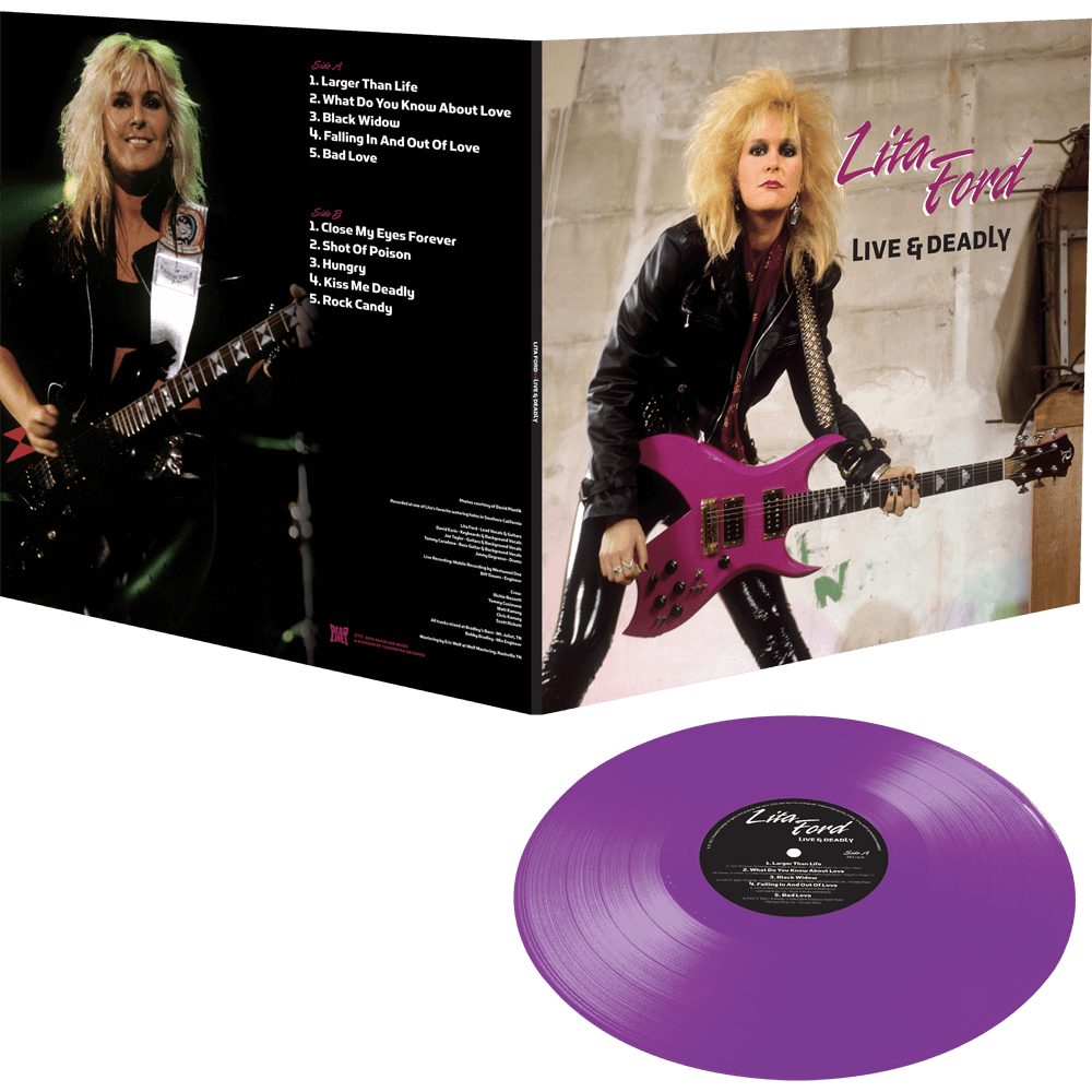 Lita Ford "Live and Deadly" (lp, purple vinyl) Aftermath Music