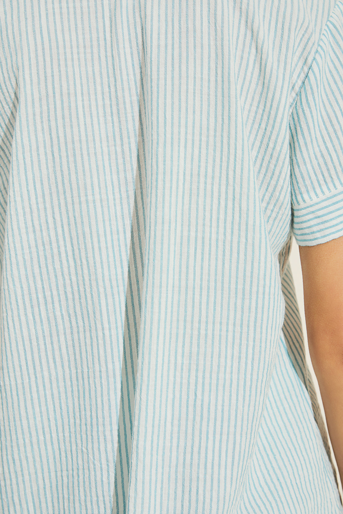 Nautico Striped Woven Cotton Short PJ Set - Ocean Bay/Cloud