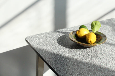 Vintage Grey Pebble Patterned Formica Kitchen Table