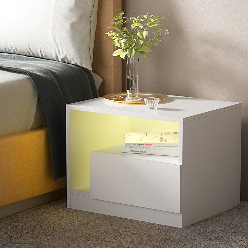 artiss bedside table led