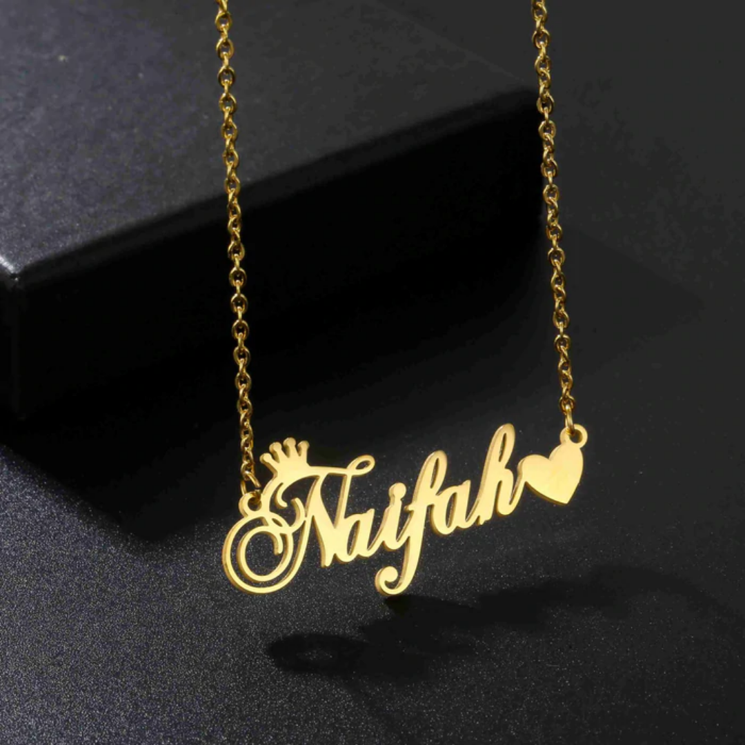 personalised necklace gold plated