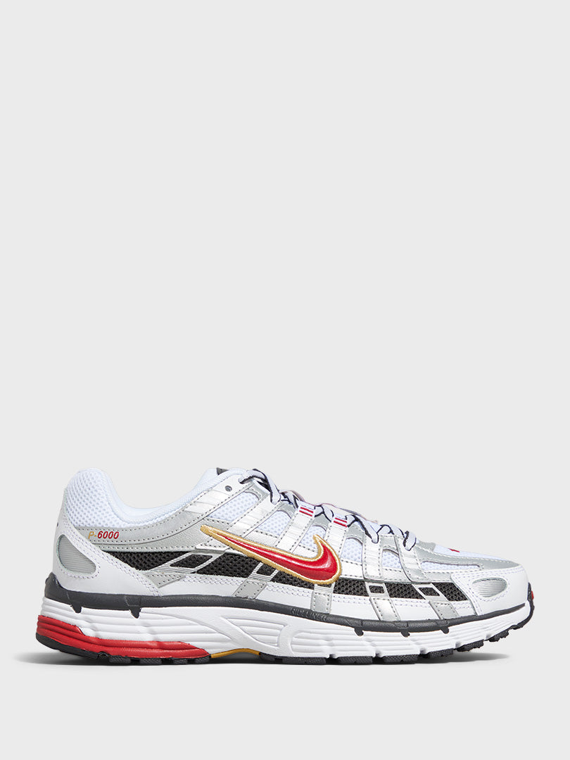 Armstrong Scrupulous Kunstig Nike - P-6000 Sneakers in White, Varsity Red and Metallic Platinum – stoy
