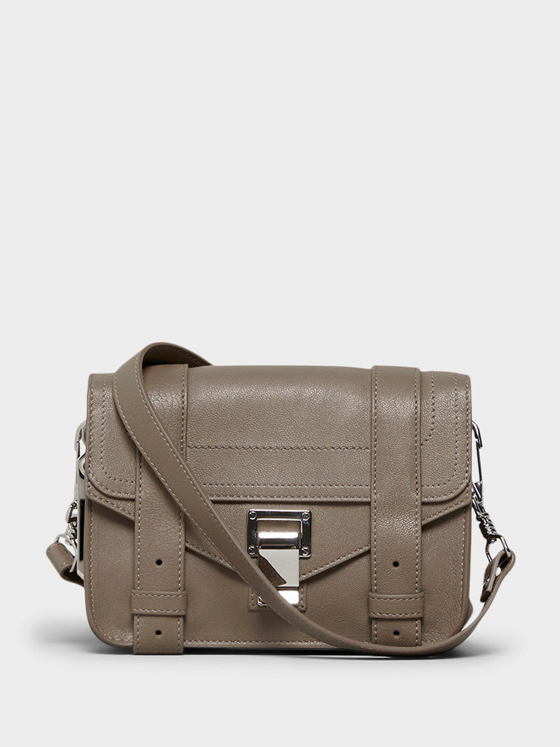 Mini Crossbody Lux Leather Bag in Light Taupe – stoy
