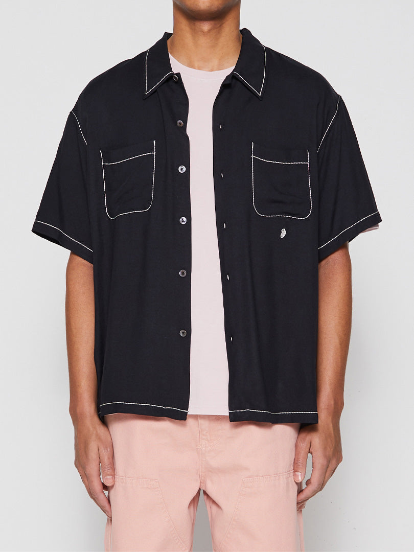 Stüssy - Contrast Pick Stitched Shirt in Black – stoy