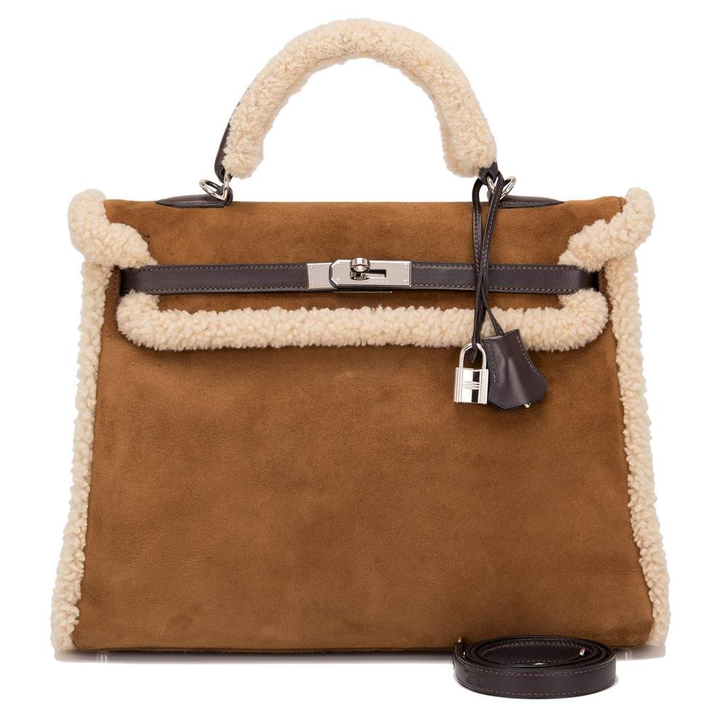 hermes kelly shearling