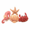 Hand-felted Seashore Napkin Rings, Set of Four Designs - Nepal