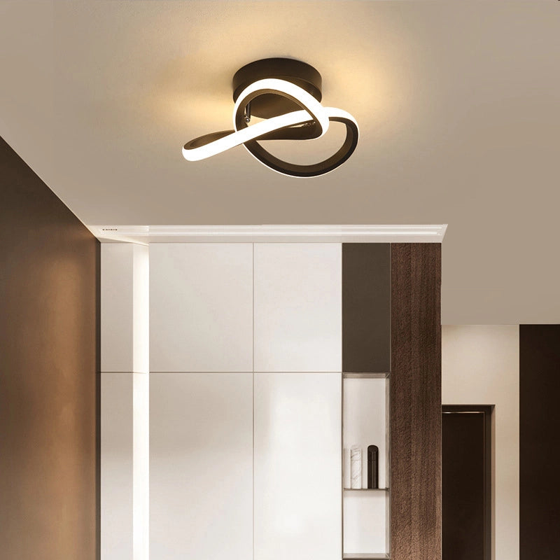 Top R bevel Moderne plafondlamp zwart/wit met LED-verlichting – Lampfabriek