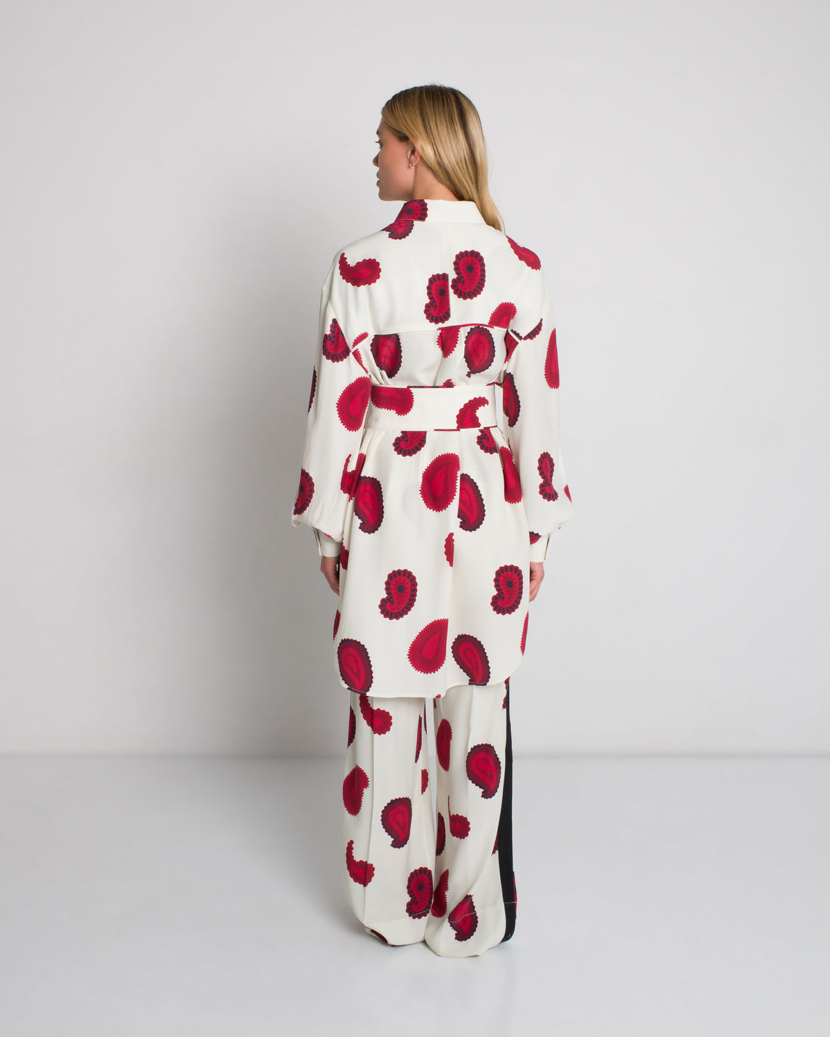 Dali Silk Shirt - Paisley Tofu Print