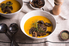 Fenugreek Carrot Soup with Fried Mushrooms Fenugreek Carrot Soup with Fried Mushrooms