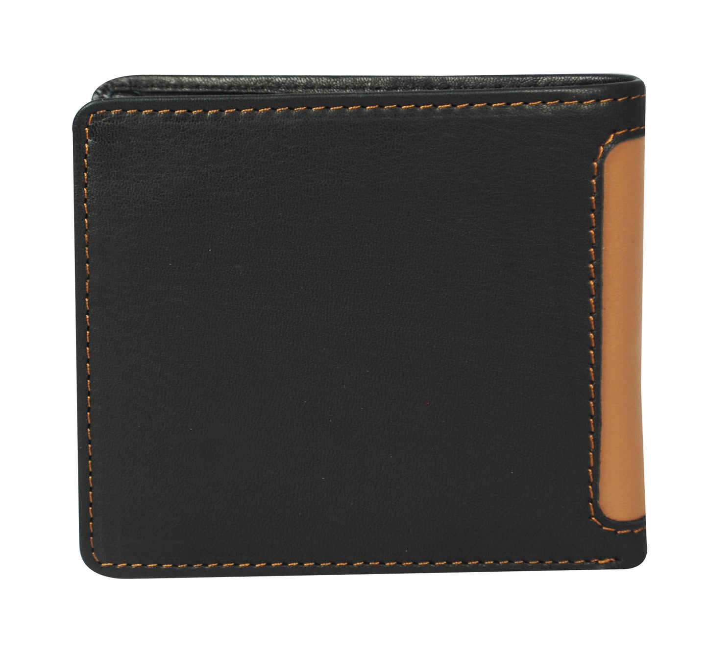 Calfnero Genuine Leather Men's Wallet (34473-Black-Camel)