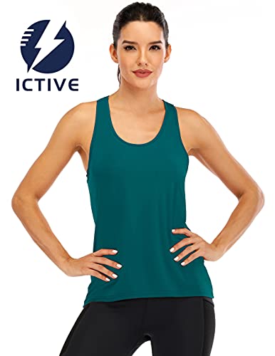 ICTIVE Womens Cross Backless Workout Tops for Women Racerback Tank Tops Open Back Running Tank Tops Muscle Tank Yoga Shirts 