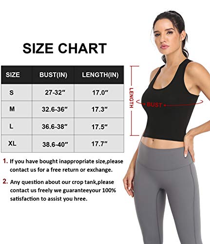 Porvike Sports Crop Tank Tops for Women Cropped Athletic Yoga Tops  Racerback Running Tanks Cotton Workout Shirts Sleeveless Undershirts Exercise  Gym Clothes 3 Pack Black White Grey M – The Home Fitness Corp