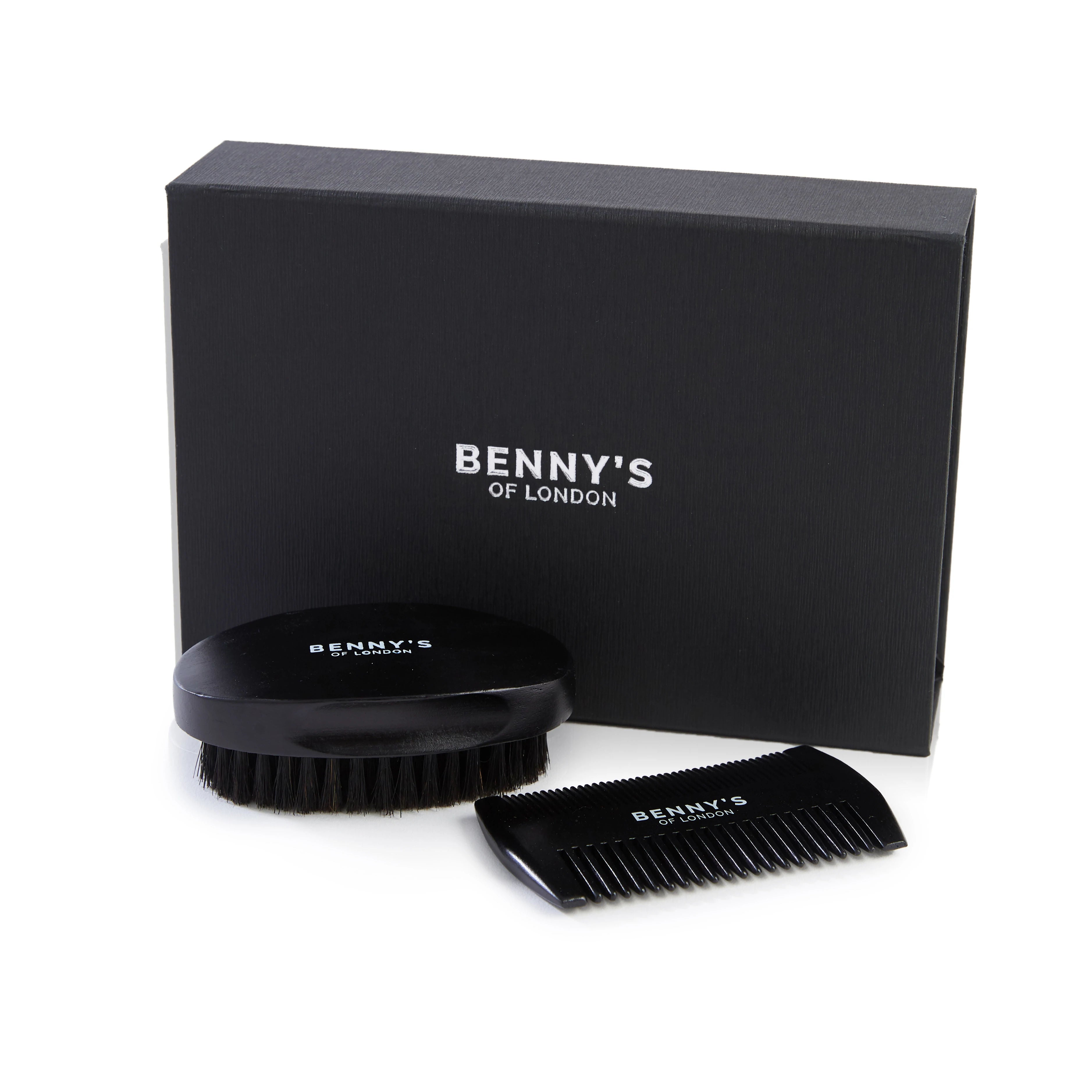 Benny's of London Beard Brush & Comb Gift Set