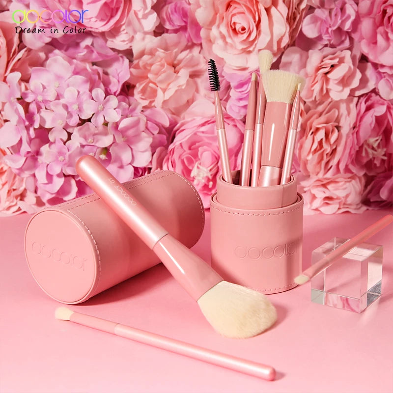 mac makeup pink brushes