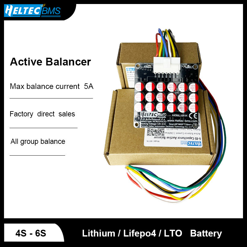Heltec 4S 5S 6S 5A Capacitor Active Equalizer Balancer Lifepo4 Lithium Lipo/Titanate LTO for Battery Car Audio Group Balancer