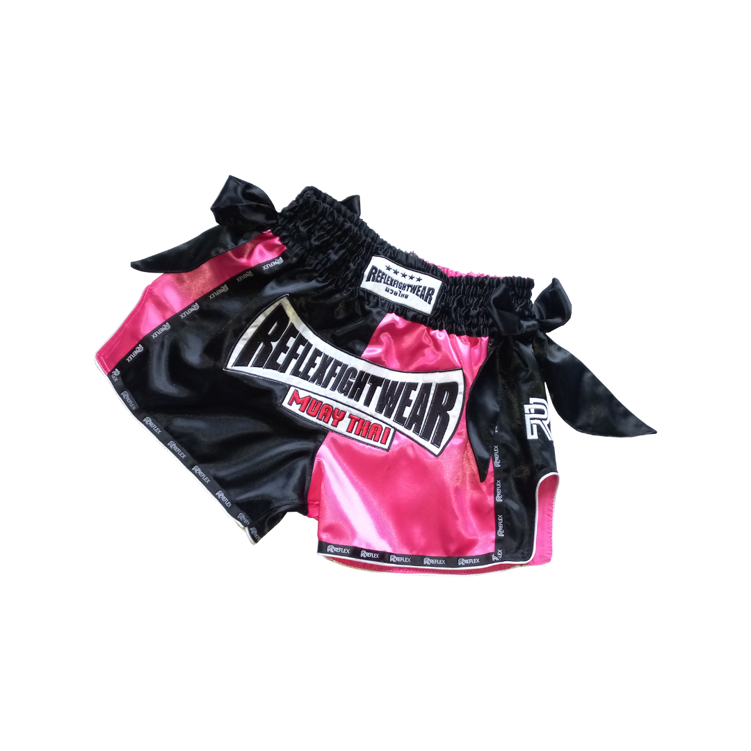Volgen Kikker taart Reflex Fightwear - Hybrid Muay Thai Shorts With Bows Pink
