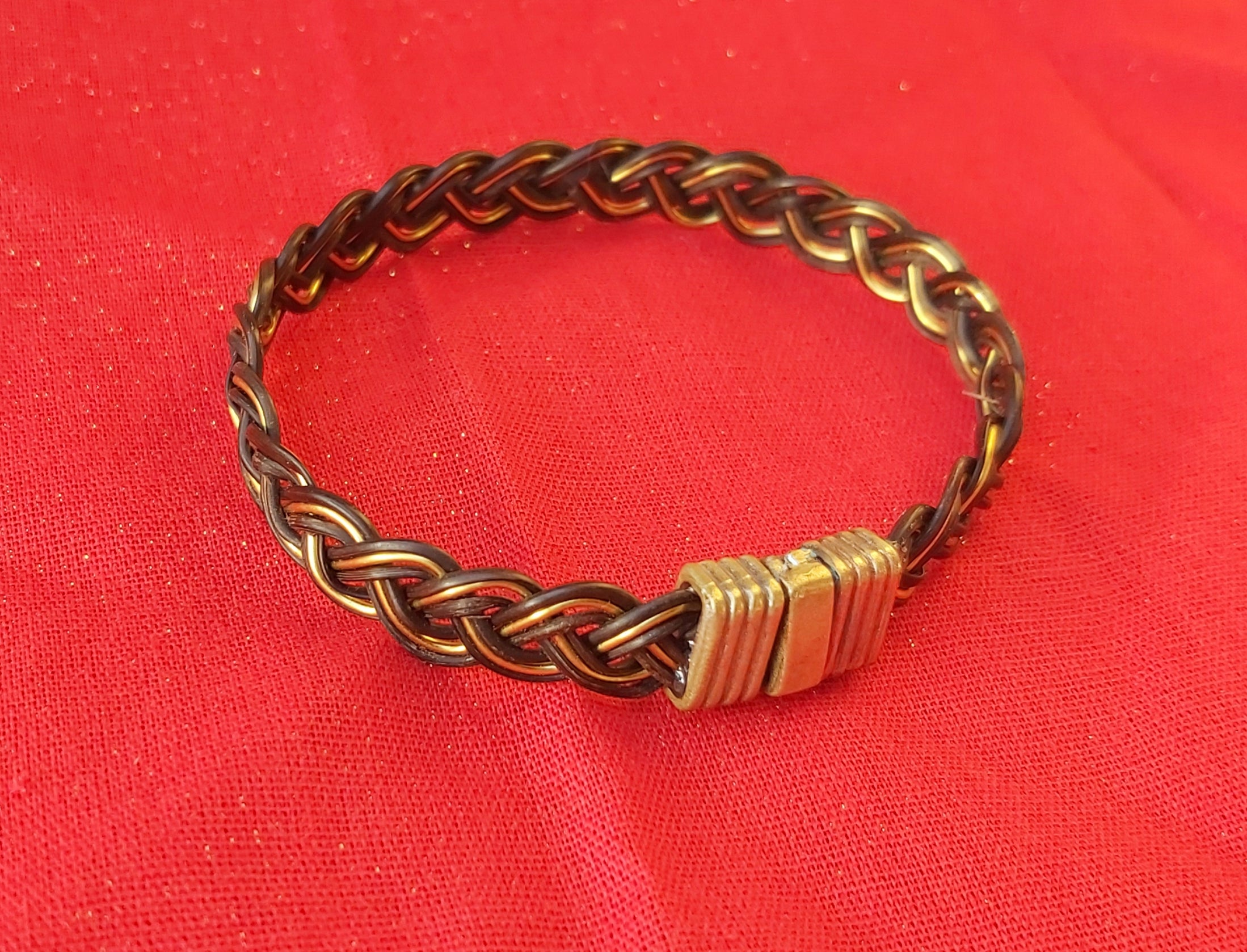 JEBB1 Gold braided real elephant hair bracelet – Just Elephant