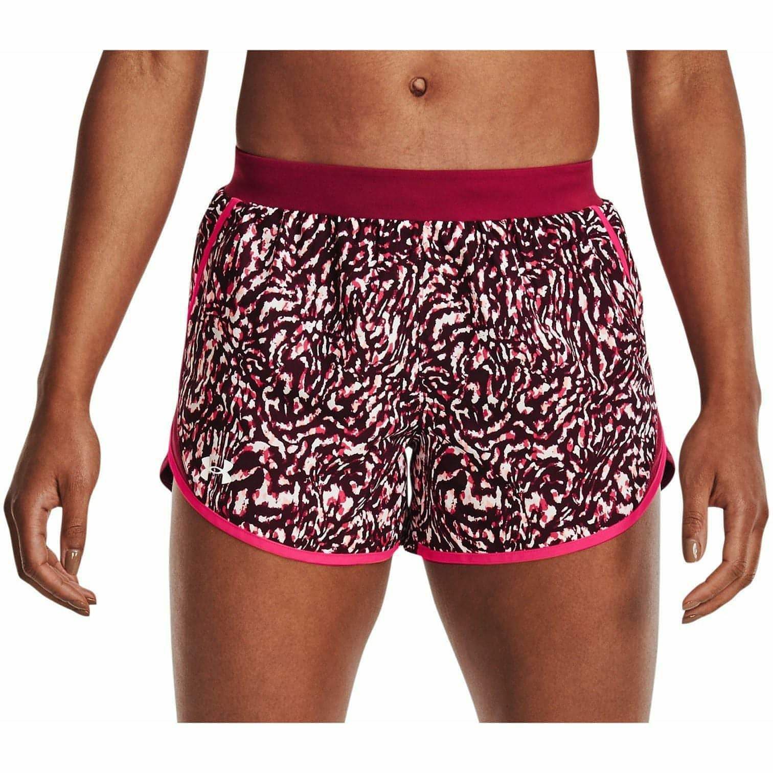 Under Armour Fly By 2.0 Printed Womens Running Shorts - Pink