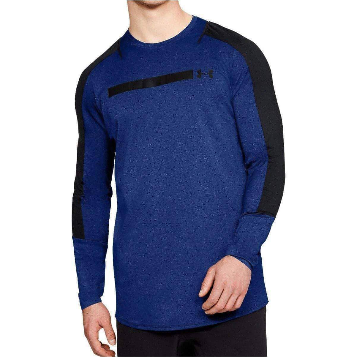 Blue Under Armour Perpetual Fitted Long Sleeve Mens Training Top 