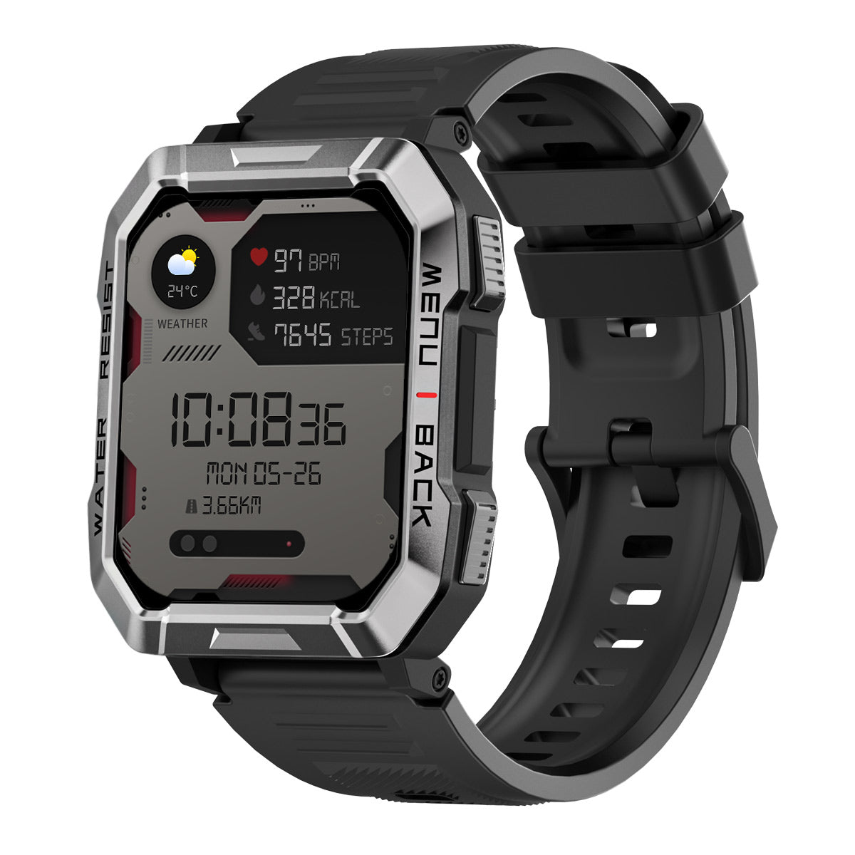 

Blackview W60 2.01-inch 900mAh LED Flashlight Campass Outdoor Smart Watch Black