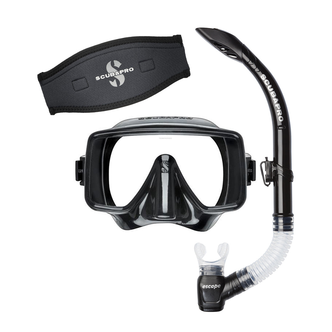 Scuba Diving Edgeless Mask & Dry Snorkel Set 