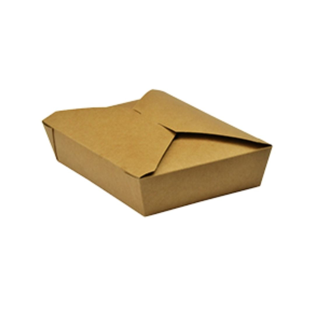Caja de cartón kraft para comida sin plástico, reciclable y biodegradable