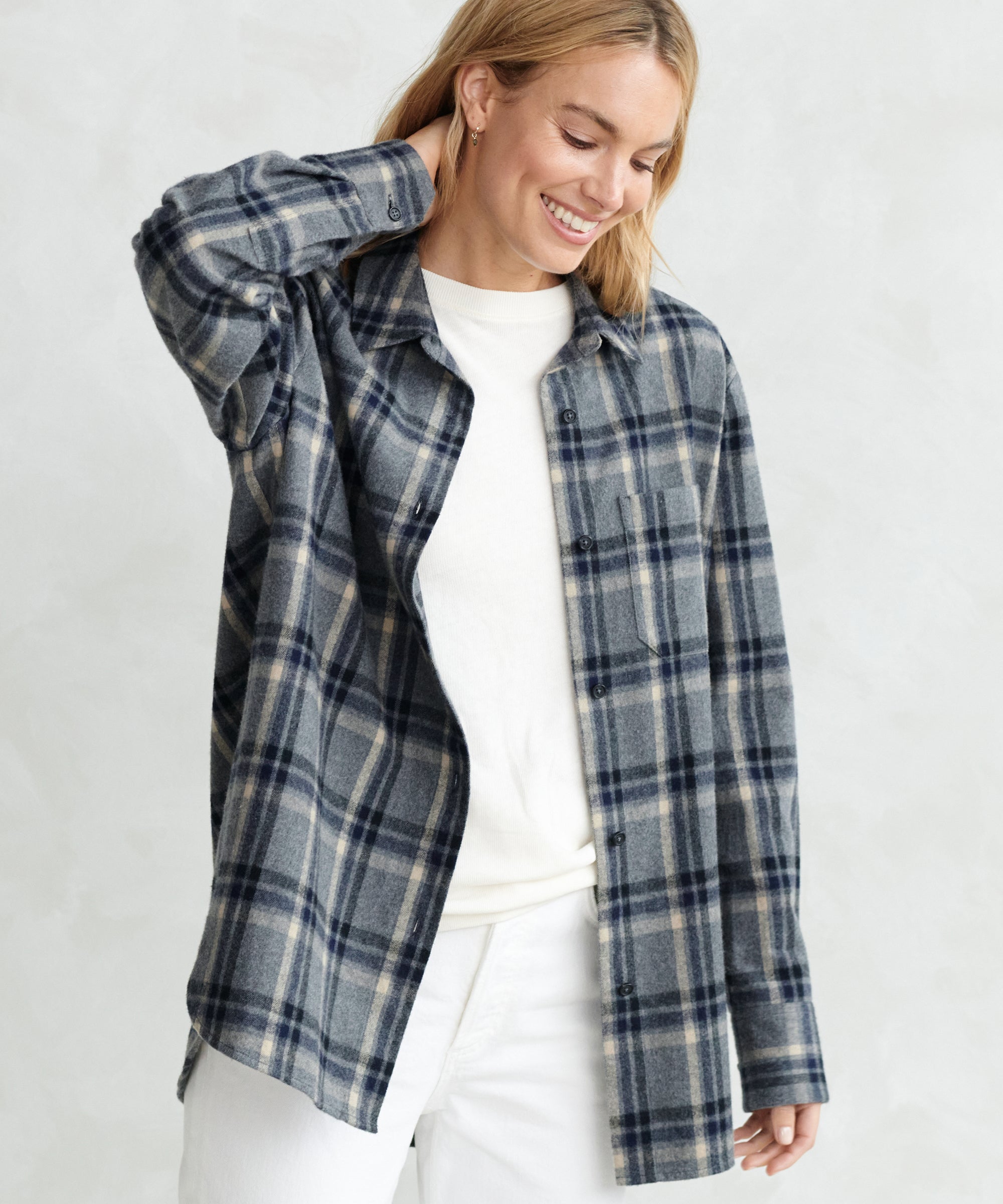 Een zekere Transplanteren Herstellen Flannel Boyfriend Shirt – Jenni Kayne