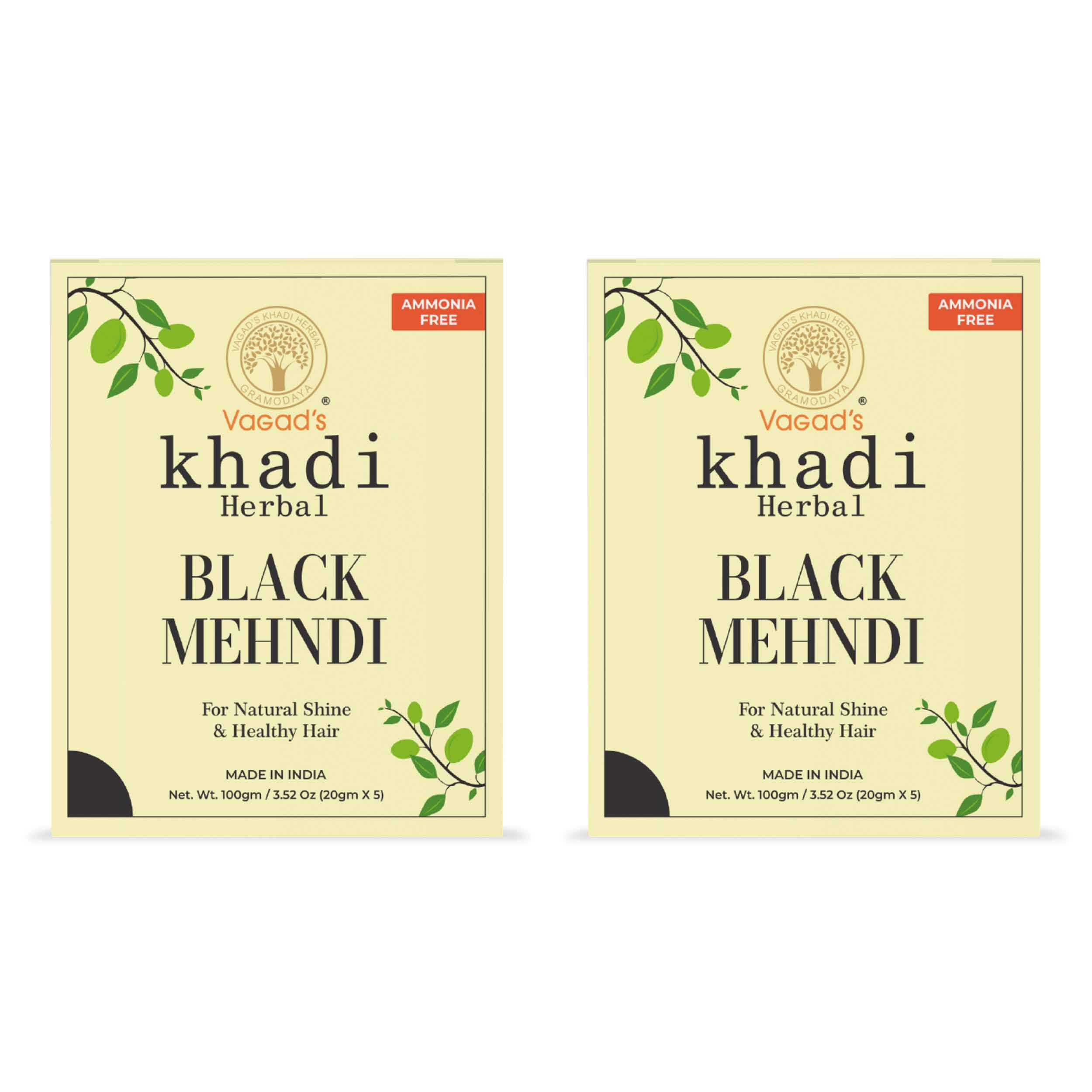 Buy Herbal Black Hair Mehndi For Natural Shine | Vagad's Khadi