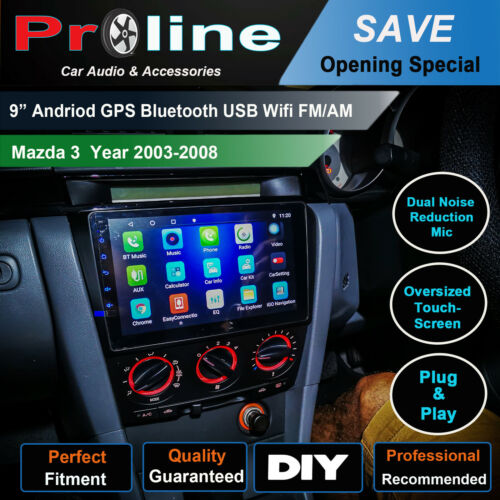  GPS Bluetooth Music Stream Fit Mazda 3 03-08 USB BT Estéreo Radio SatNa – www.incartech.com.au