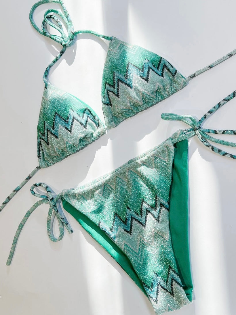 Chromatisch Enten weer Saint-Tropez Bikini Green – Soof's Fashion