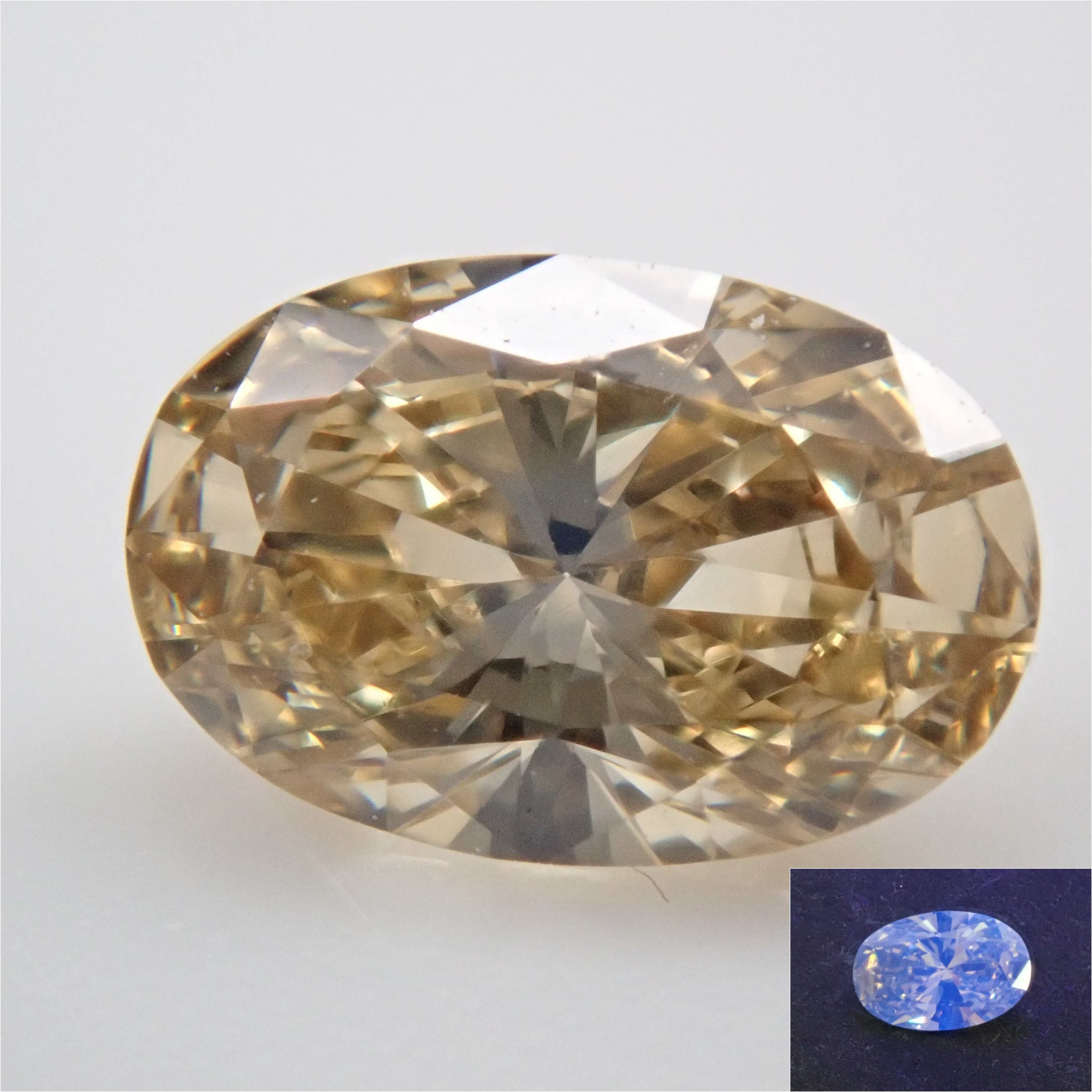 送料無料（沖縄は1000円) 0.409ct Light Brownish Yellow SI-1 Fair