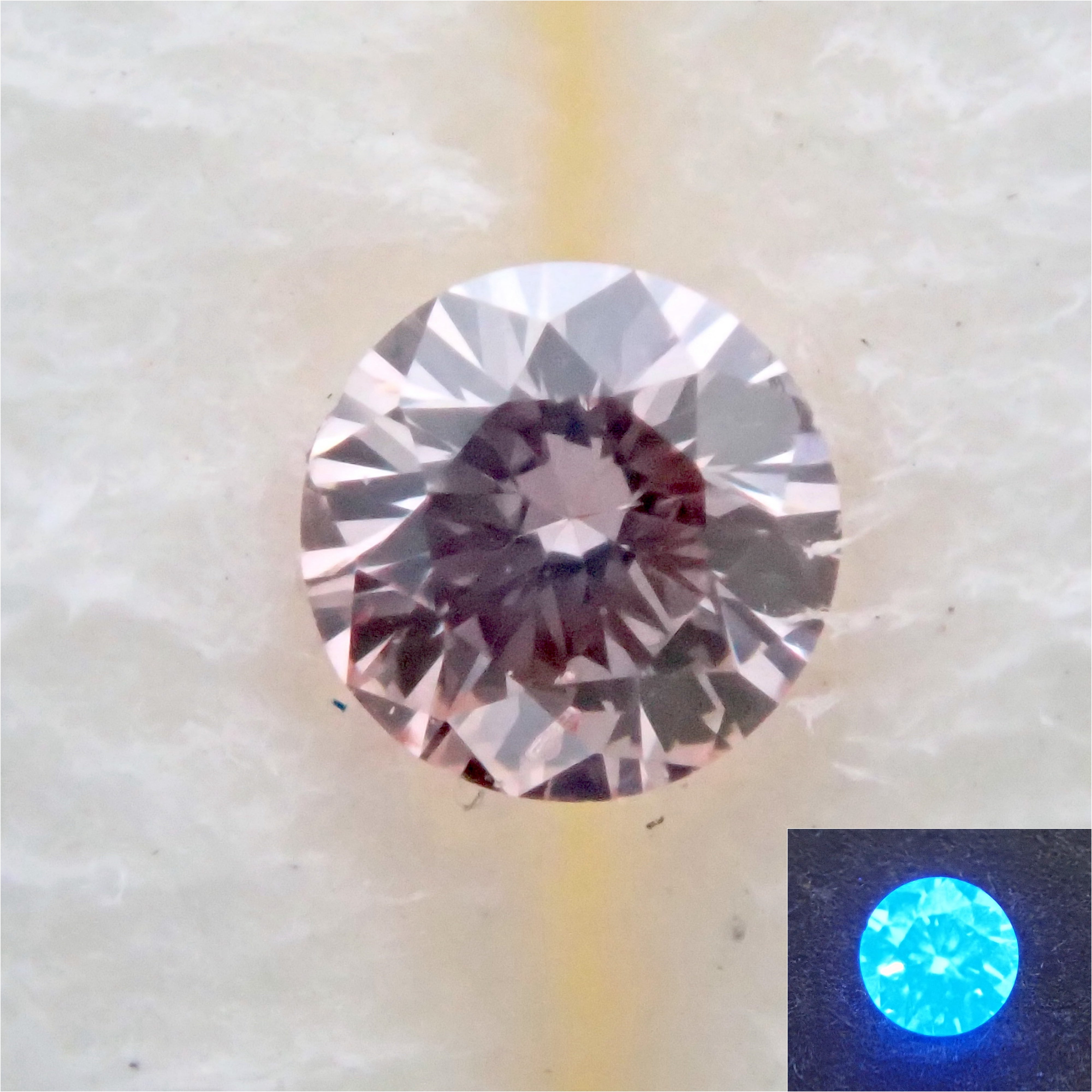 中央宝石研究所 ファンシーオレンジピンク ダイヤモンド ルース 0.051ct-