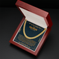 To My Girlfriend Necklace Cuban Link Chain Necklace For Her Gold Silver, Soulmate Jewelry
