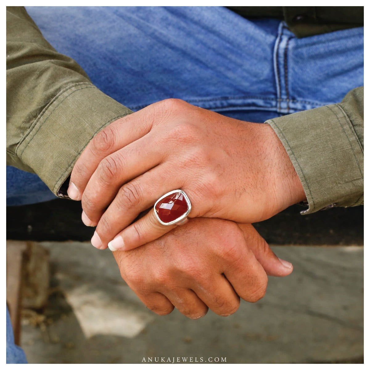 carnelian ring men