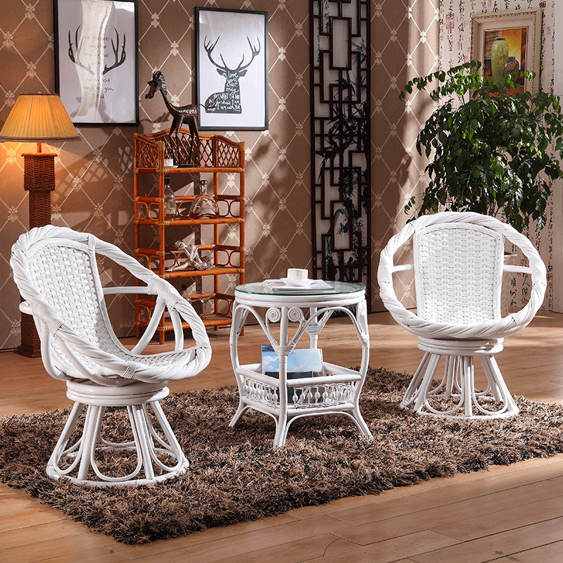 small wicker chair set