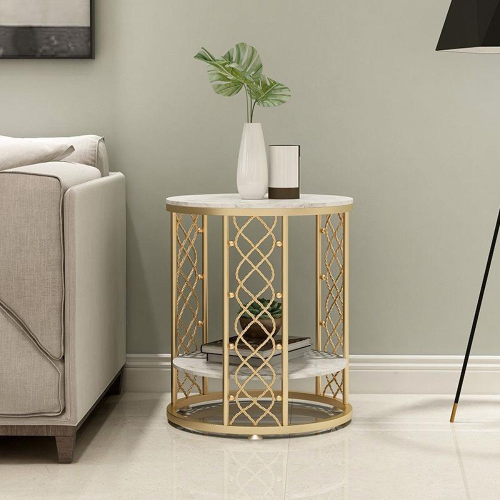 small light wood end table