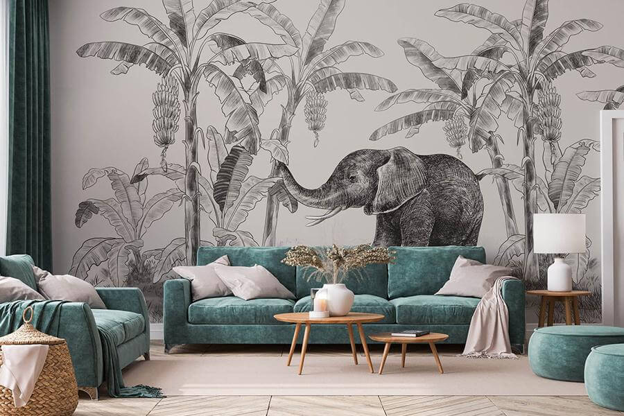 3D Relief Elephant 745 Wallpaper Mural Paper Wall Print Wallpaper Murals UK 