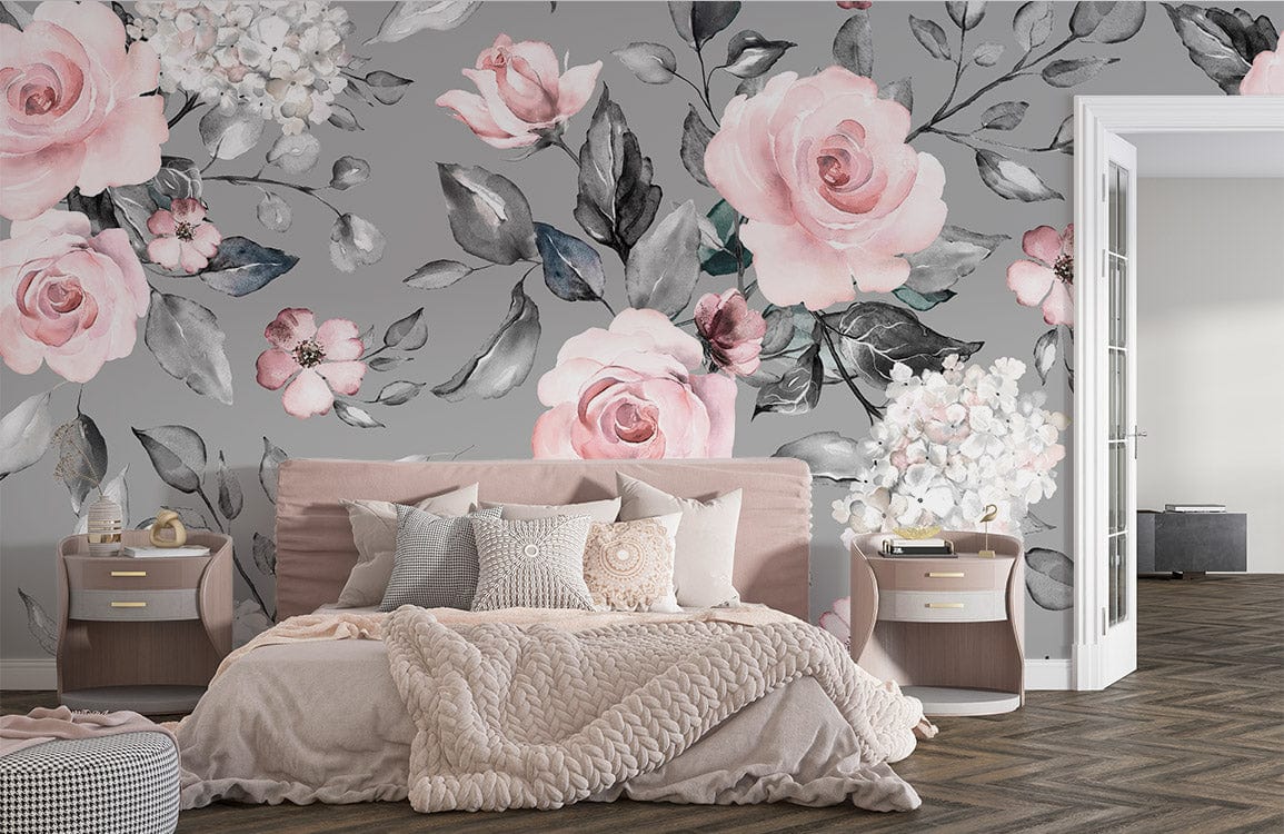 Various Flowers Mural Wallpaper | Floral Wallpaper UK