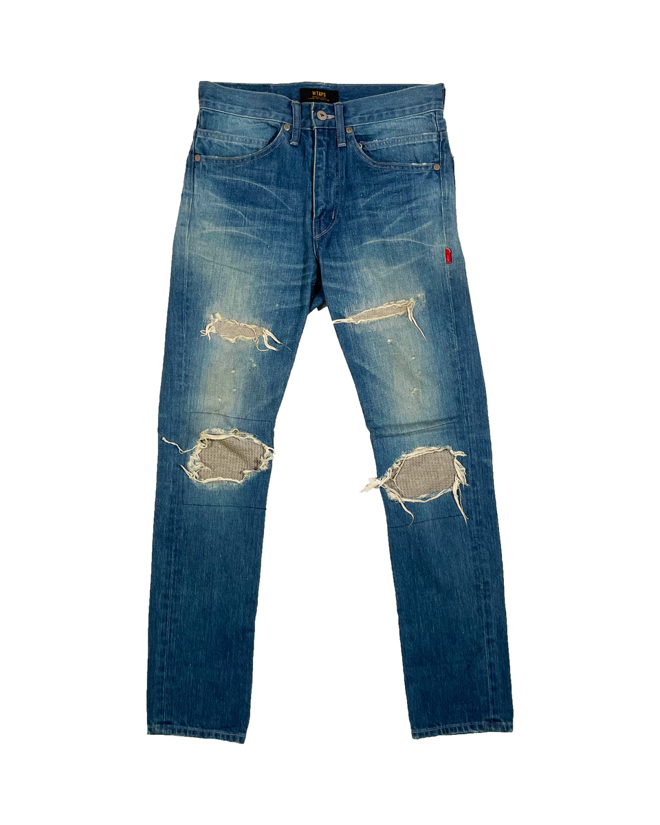 WTAPS BLUES SKINNY TROUSERS  DENIM TRASH