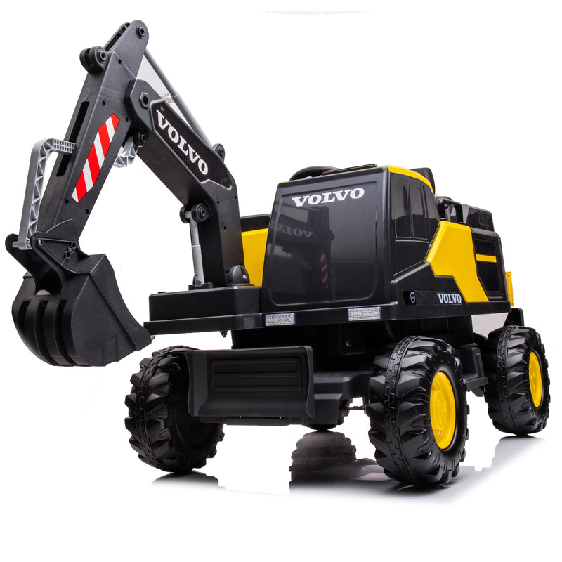 Little Riders 12V Volvo Excavator Kids Ride on Car with Electronic Digging Arm