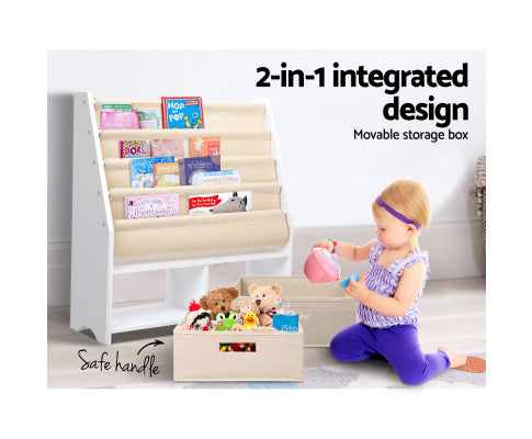 Keezi Kids Display Bookshelf Organiser With Storage