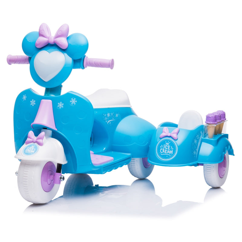 Little Riders Kids Ride On Scooter With Carriage For Toy Or Doll 6V