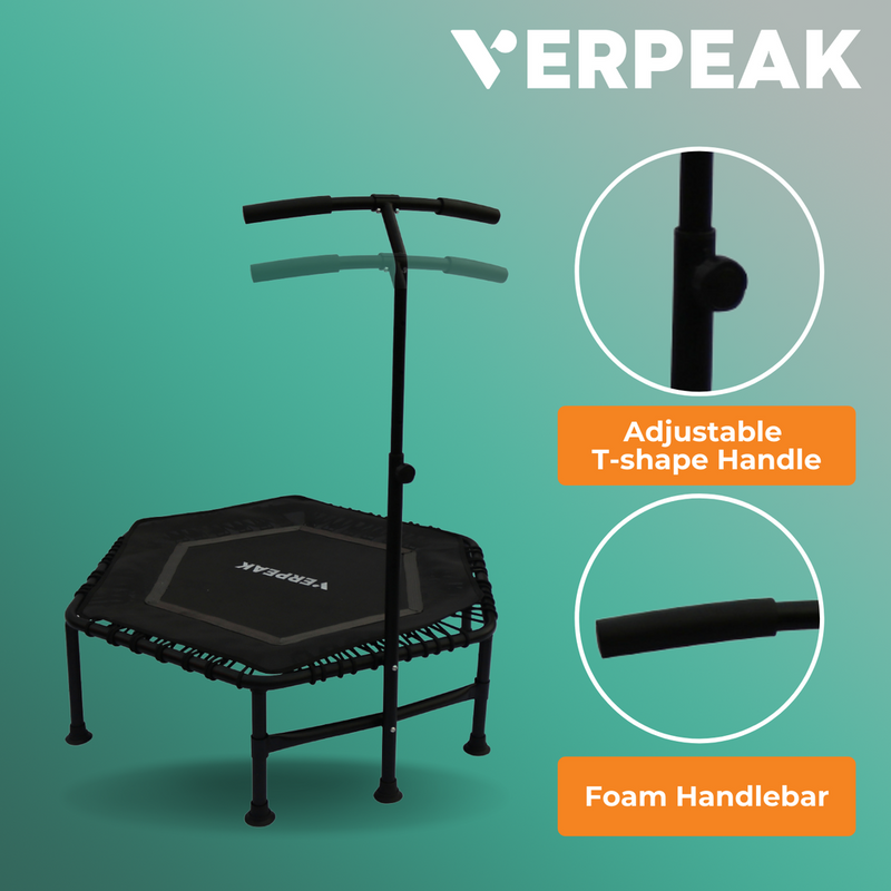 Verpeak Fitness Trampoline 48" with T shape handrail VP-TP-103-JDI