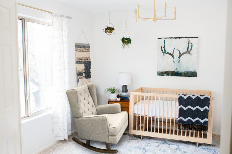 Boston Nursery Rocking Chair with Brown Legs