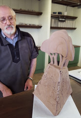 Andrew Matheson with finished clay tree form