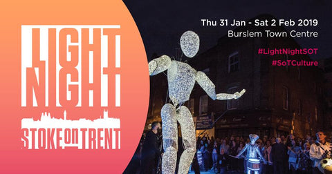 Light Night Stoke on Trent: Burslem Town Centre - Watch the City Glow 31 Jan to 2 Feb 2019