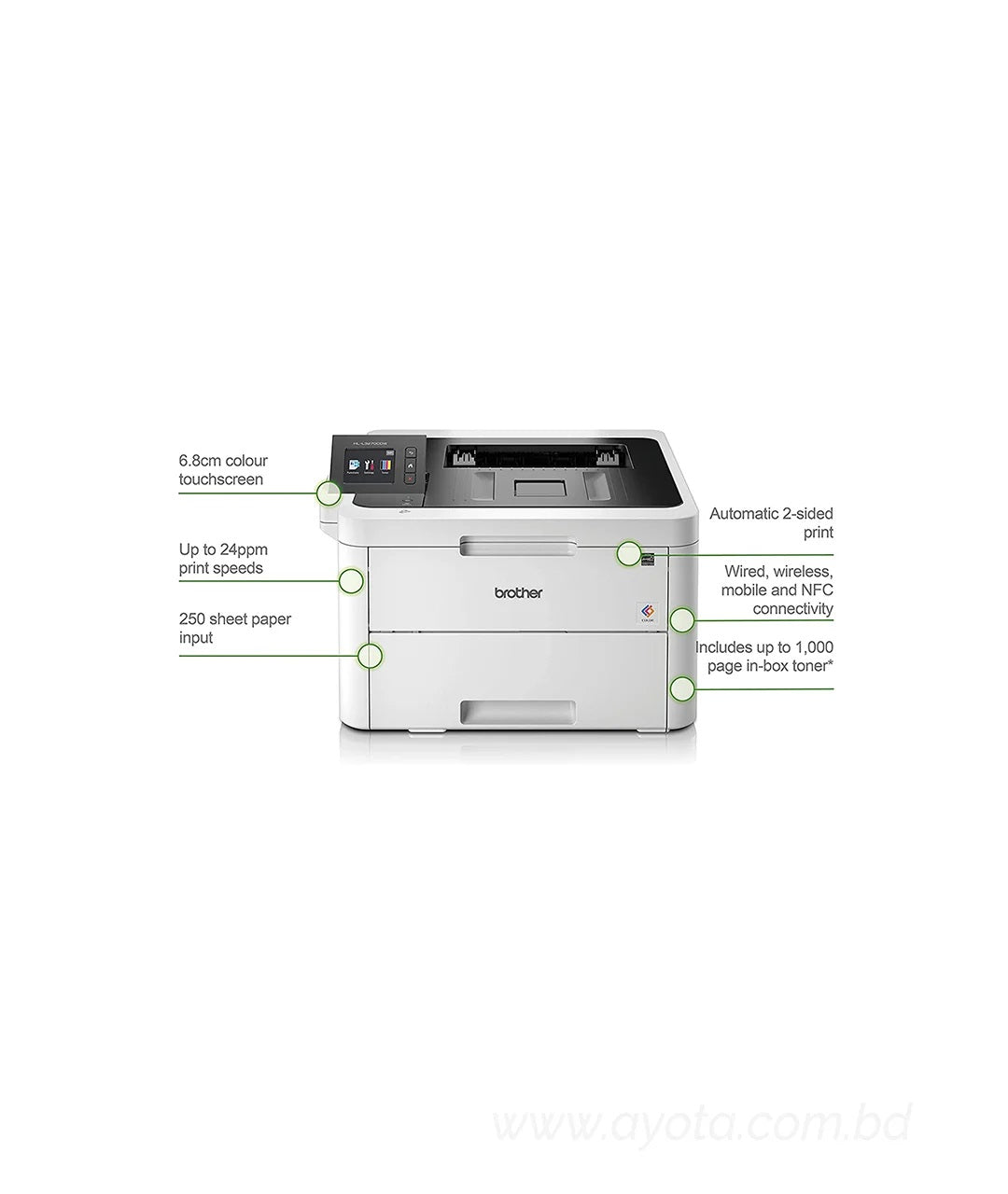 Brother Hl L3270cdw Color Wireless Led Printer Best Price In Bd 9499