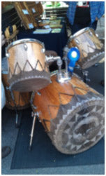 Wanted to play some funk on these or maybe “Indians” by Anthrax! SWAIA Indian Market 2014.