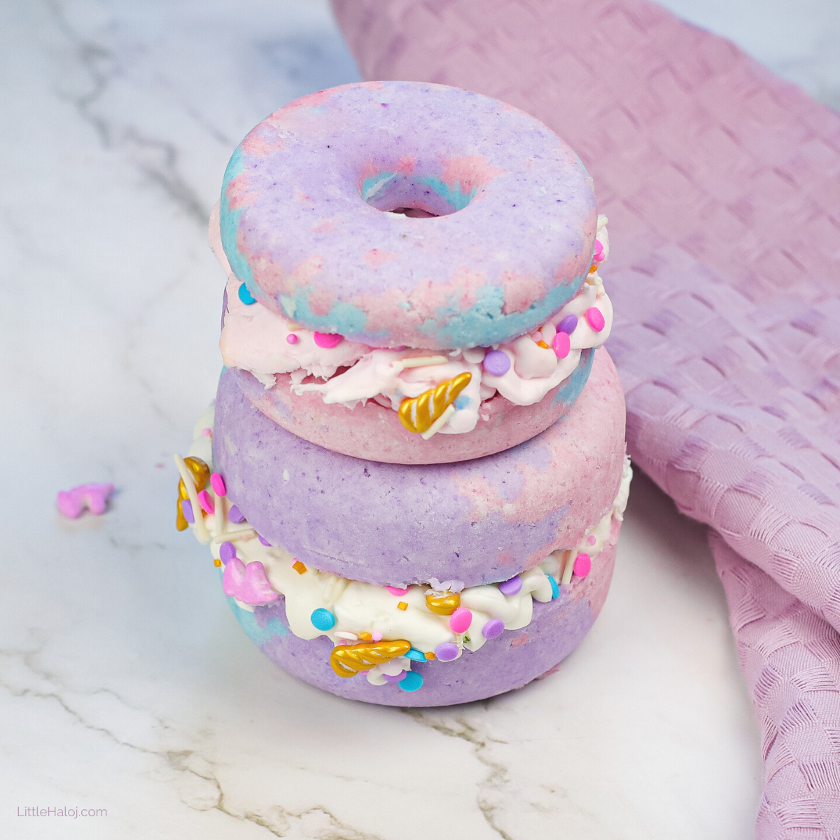 diy donut bath bomb